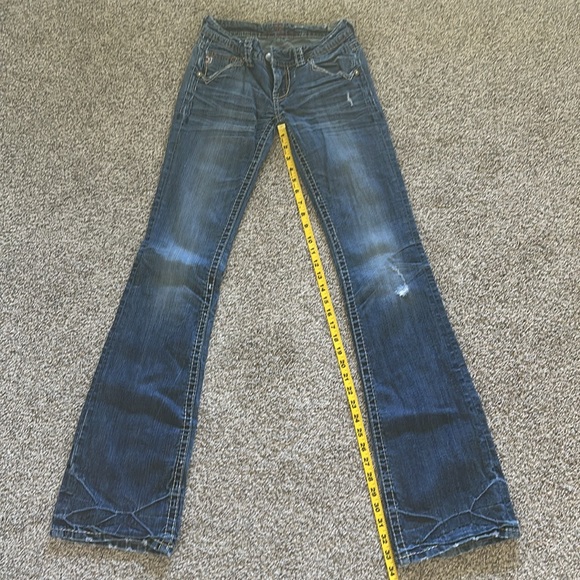 MEK boot cut jeans size 24 length is 34 - Picture 4 of 6